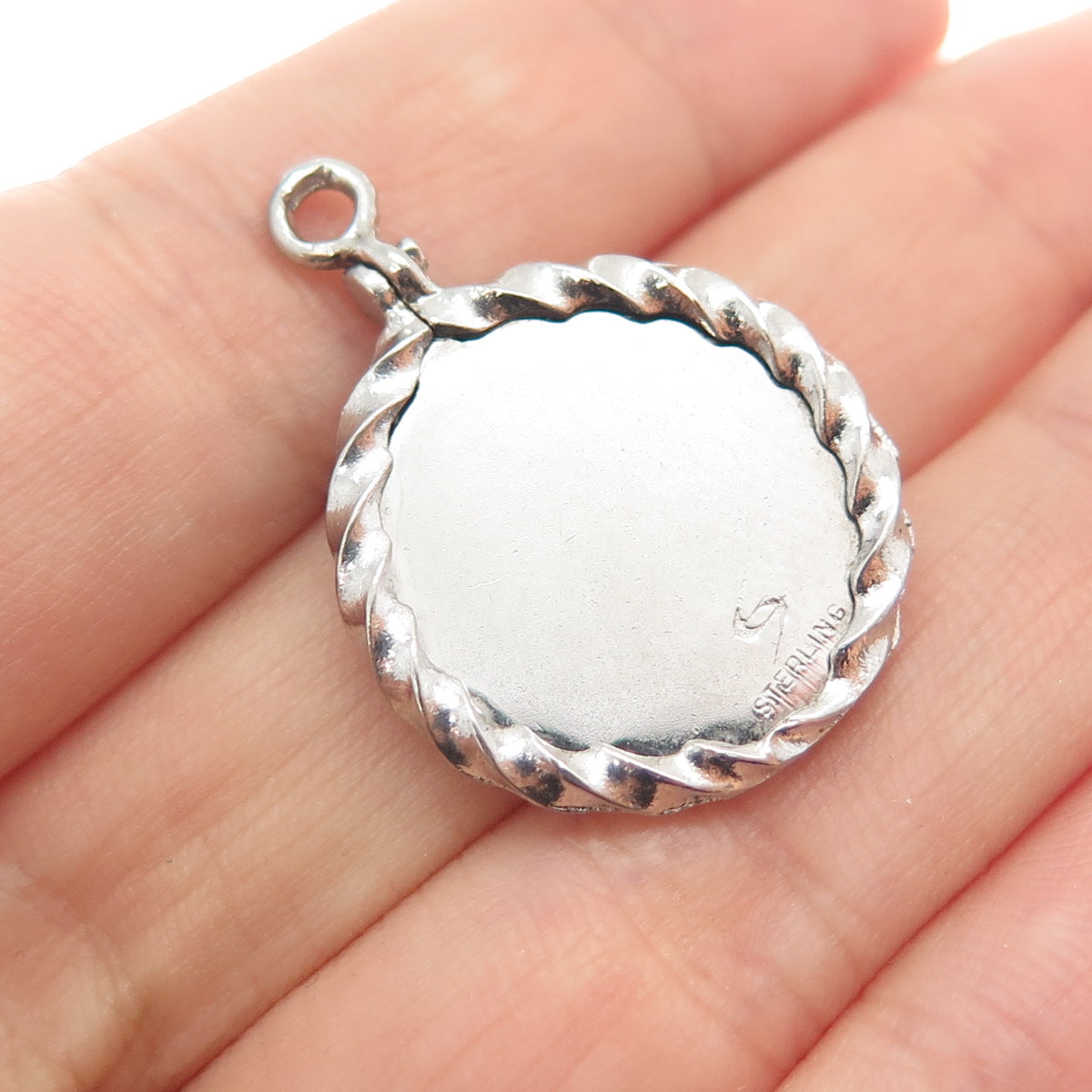 SPENCER CO. 925 Sterling Silver Vintage I Love You Charm Pendant