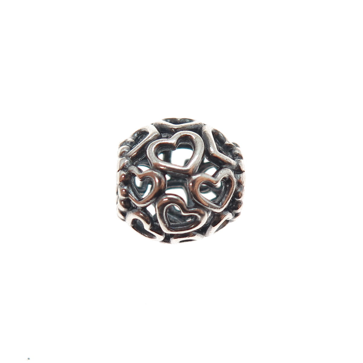 PANDORA 925 Sterling Silver Open Your Heart Slide Bead Charm