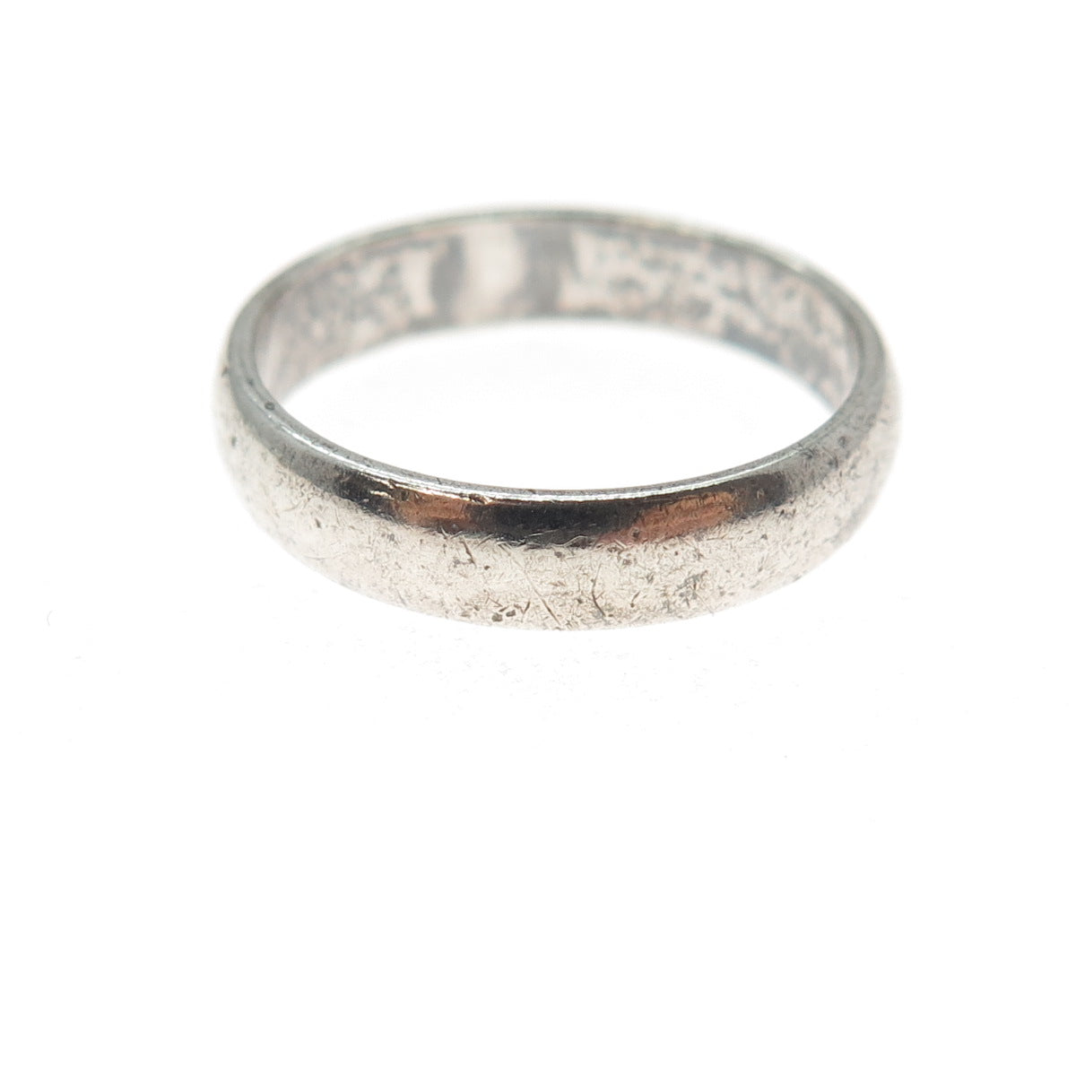 VARGAS 925 Sterling Silver Vintage Classic Wedding Band Ring Size 6