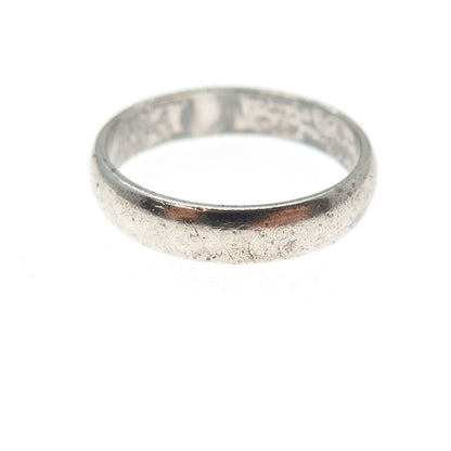 VARGAS 925 Sterling Silver Vintage Classic Wedding Band Ring Size 6