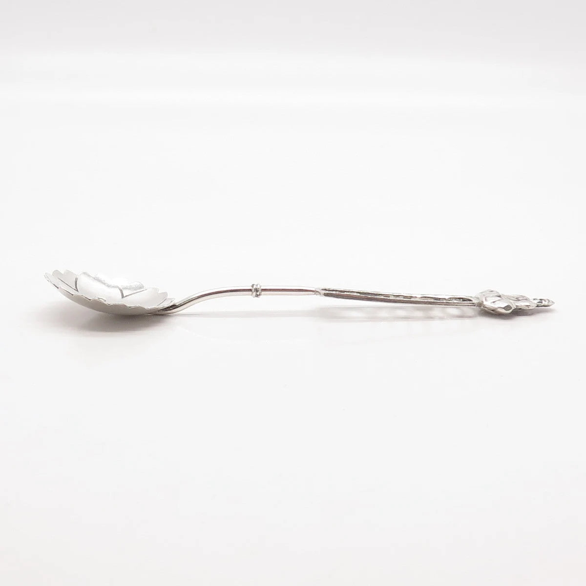 Antique Japan Sterling Silver "Kyoto" Floral Spoon