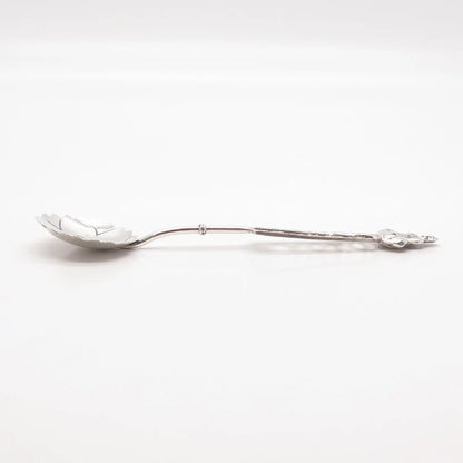 Antique Japan Sterling Silver "Kyoto" Floral Spoon