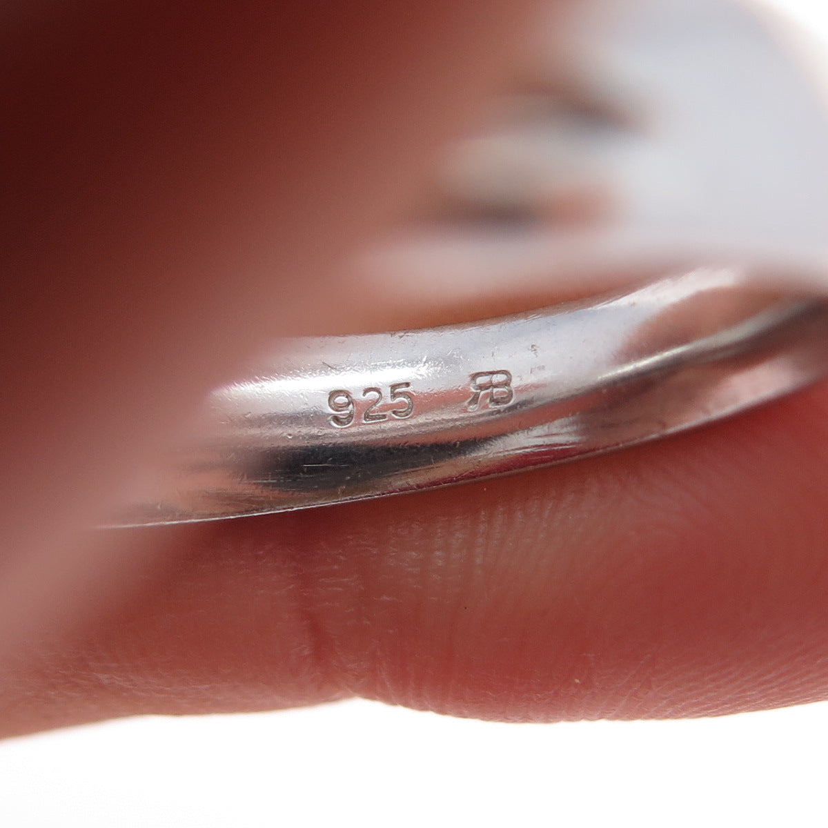 925 Sterling Silver Real Round-Cut Black Diamond Modernist Ring Size 10.25