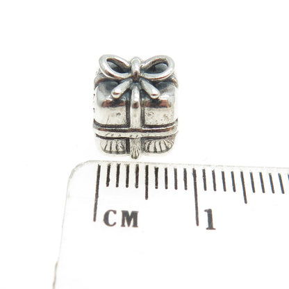 PANDORA 925 Sterling Silver Present with Bow Bead Charm