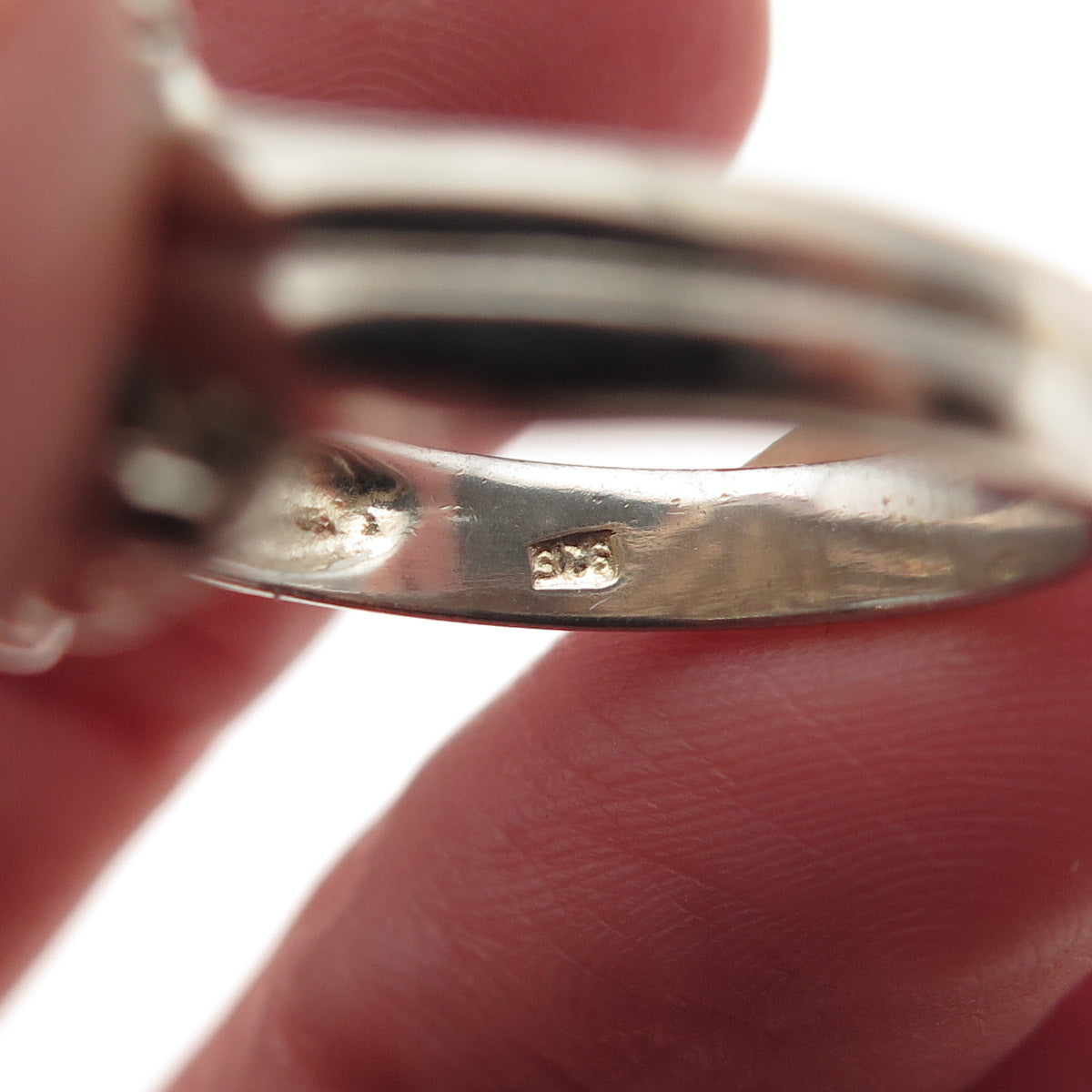 925 Sterling Silver Vintage Modernist Heart Ring Size 7.25