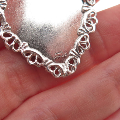 M&M Mark Mercy 925 Sterling Silver Vintage Happy Anniversary Heart Charm Pendant