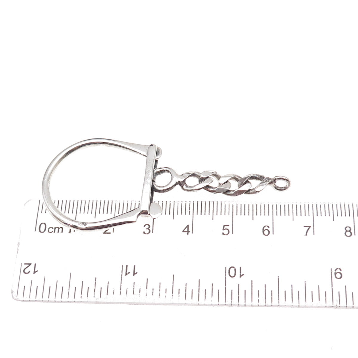 925 Sterling Silver Vintage Key Chain Ring Holder