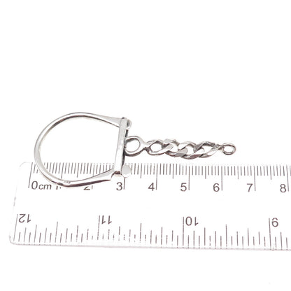 925 Sterling Silver Vintage Key Chain Ring Holder