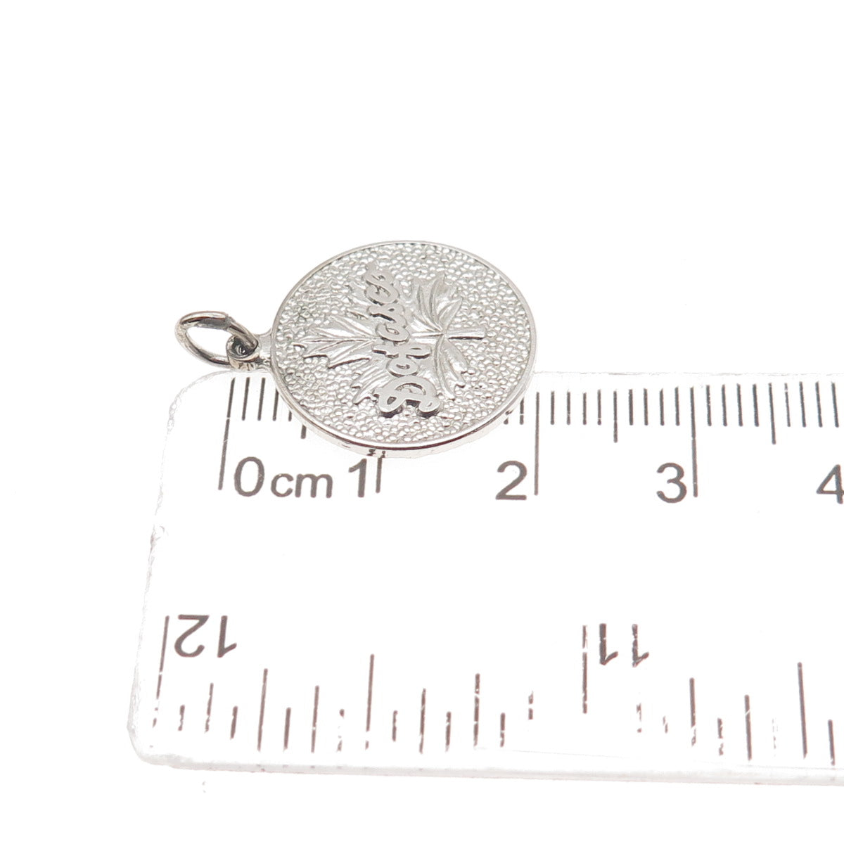 925 Sterling Silver Vintage Dofasco Logo Canadian Maple Leaf Charm Pendant
