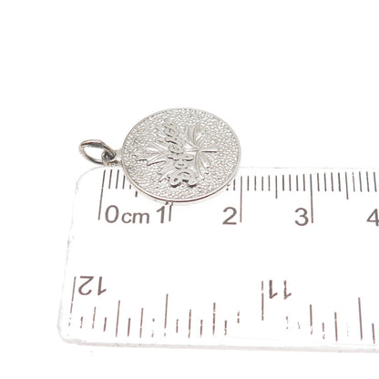925 Sterling Silver Vintage Dofasco Logo Canadian Maple Leaf Charm Pendant