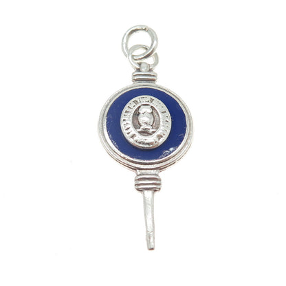 BARR'S 925 Sterling Silver Vintage Enamel Bensalem Township High School Pendant