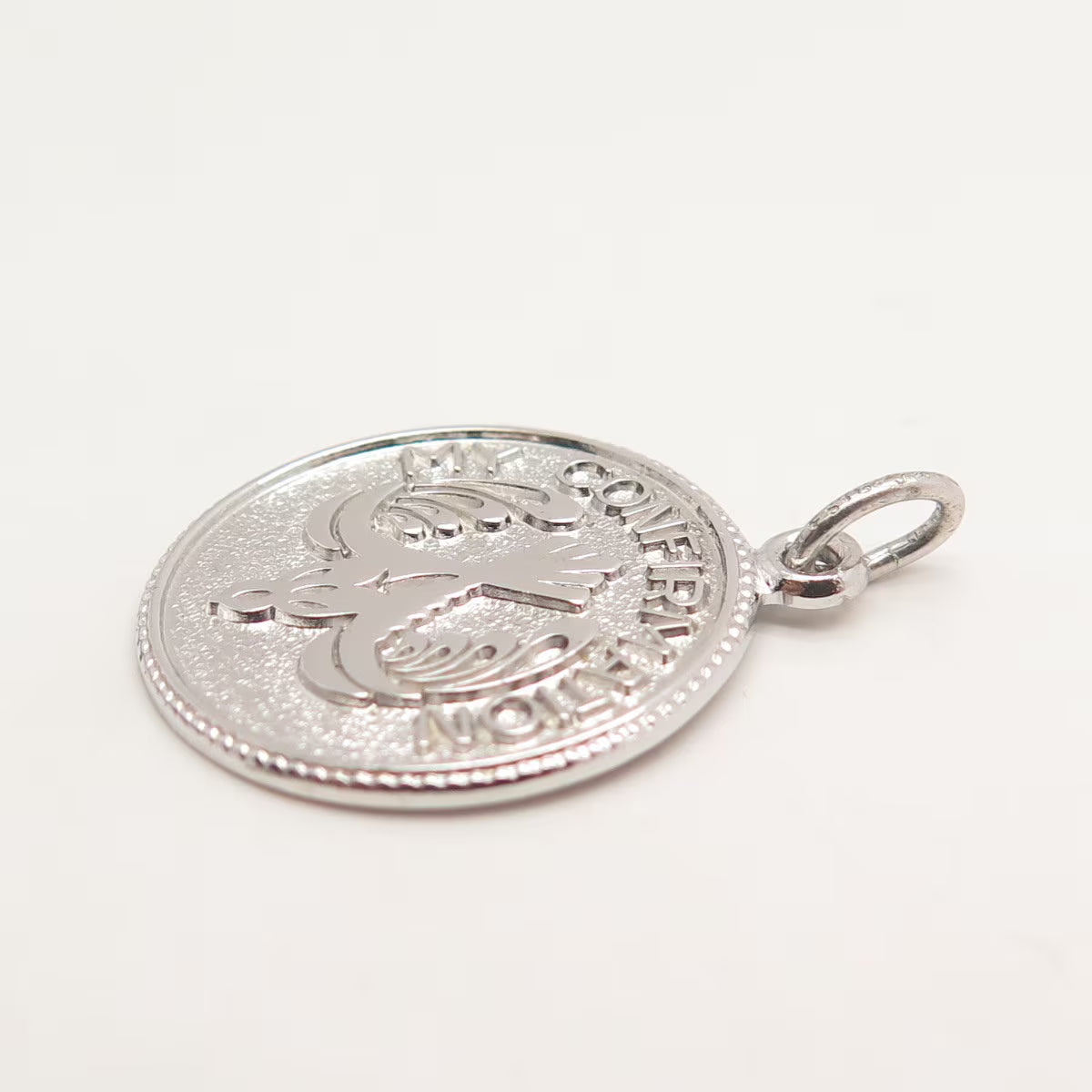 925 Sterling Silver Vintage STG JMF Holy Ghost Charm Pendant