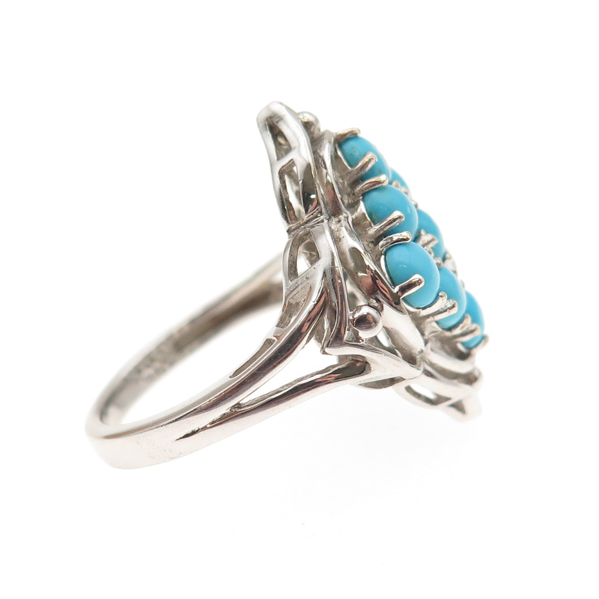 Chuck Clemency 925 Sterling Silver Real Sleeping Beauty Turquoise Ring Size 8.25