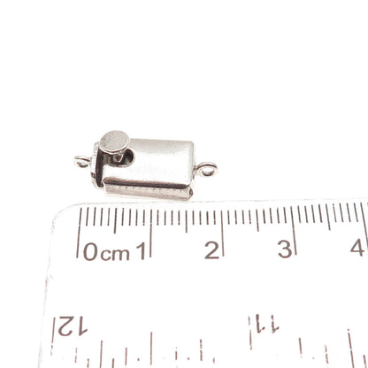 925 Sterling Silver Vintage Bracelet / Necklace Box Lock Clasp