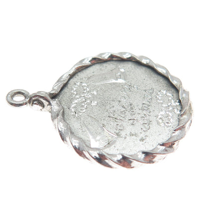 SPENCER CO. 925 Sterling Silver Vintage "Merry Christmas" Engraved Bells Pendant