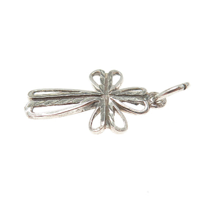 925 Sterling Silver Vintage Diamond-Cut Cross Oxidized Minimalist Charm Pendant