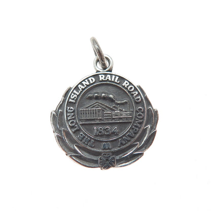 JOSTENS 925 Sterling Silver Antique LI Rail Road Co Minimalist Charm Pendant