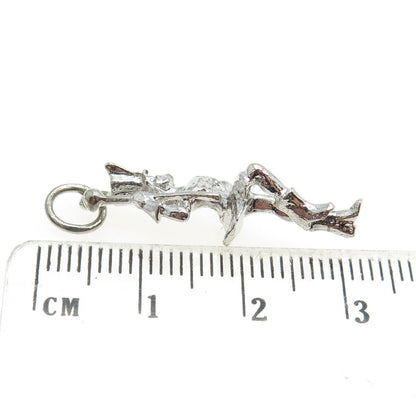 925 Sterling Silver Vintage Parade March Dancer 3D Charm Pendant