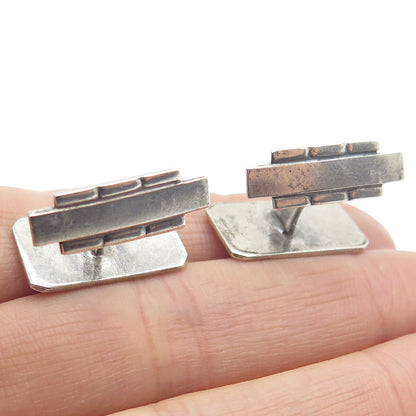MAKON RAS SCOTT SKOTNER 830S Silver Vintage Denmark Modernist Flower Cufflinks