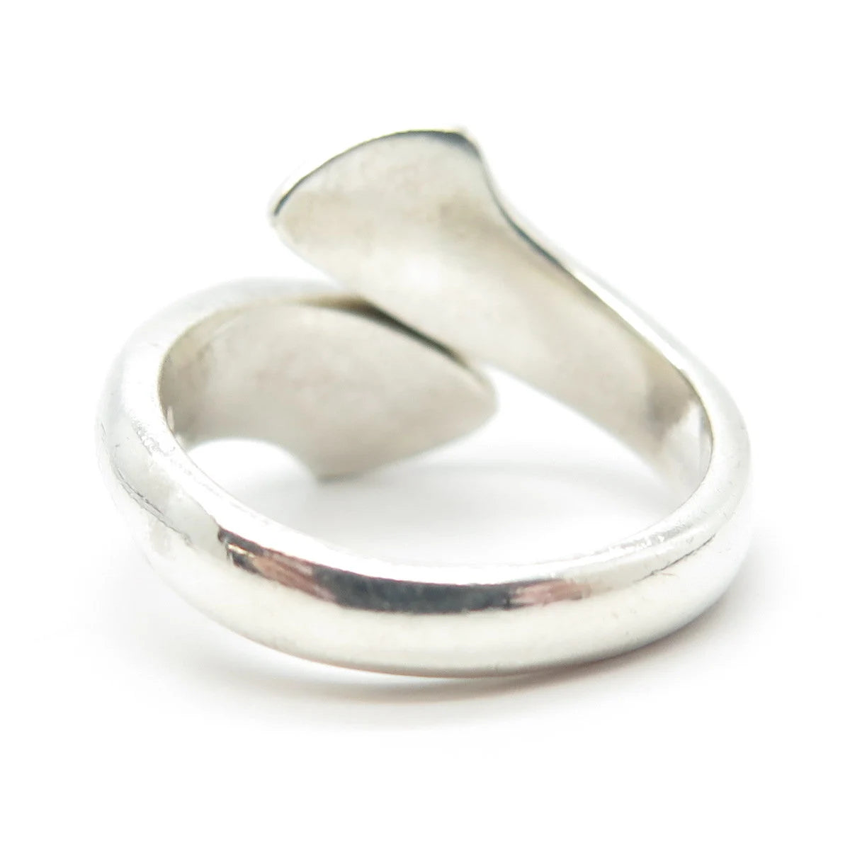 925 Sterling Silver Vintage Overlap Ring Size 7.75