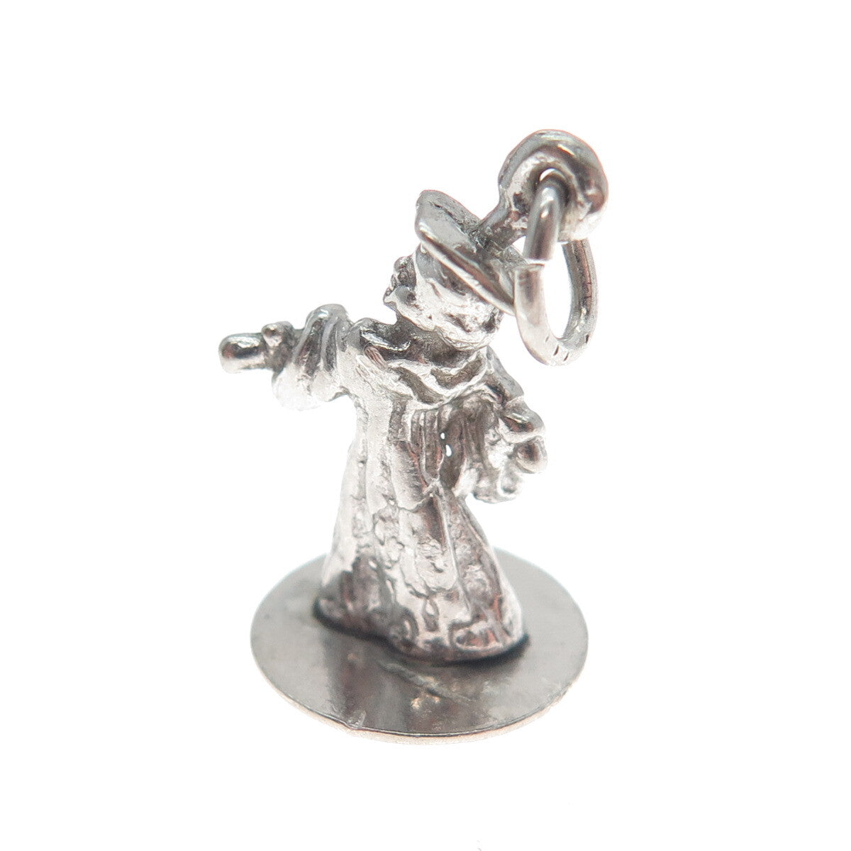 925 Sterling Silver Vintage Graduate Boy Minimalist 3D Charm Pendant
