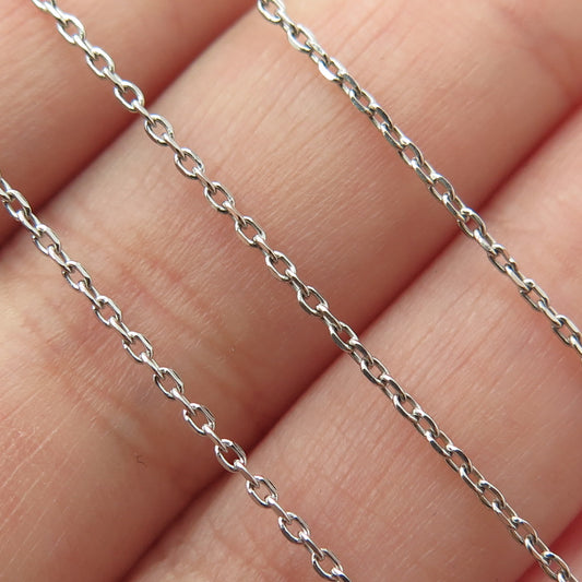 925 Sterling Silver Italy Cable Chain Necklace 16"