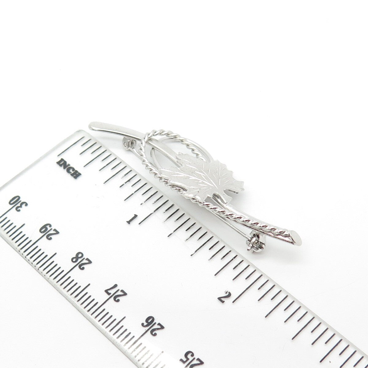 925 Sterling Silver Vintage Maple Leaf Pin Brooch
