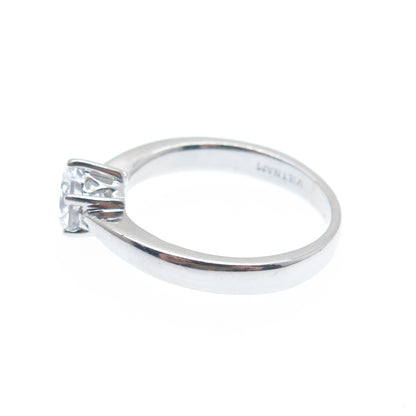 925 Sterling Silver Round-Cut C Z Engagement Ring Size 7.25