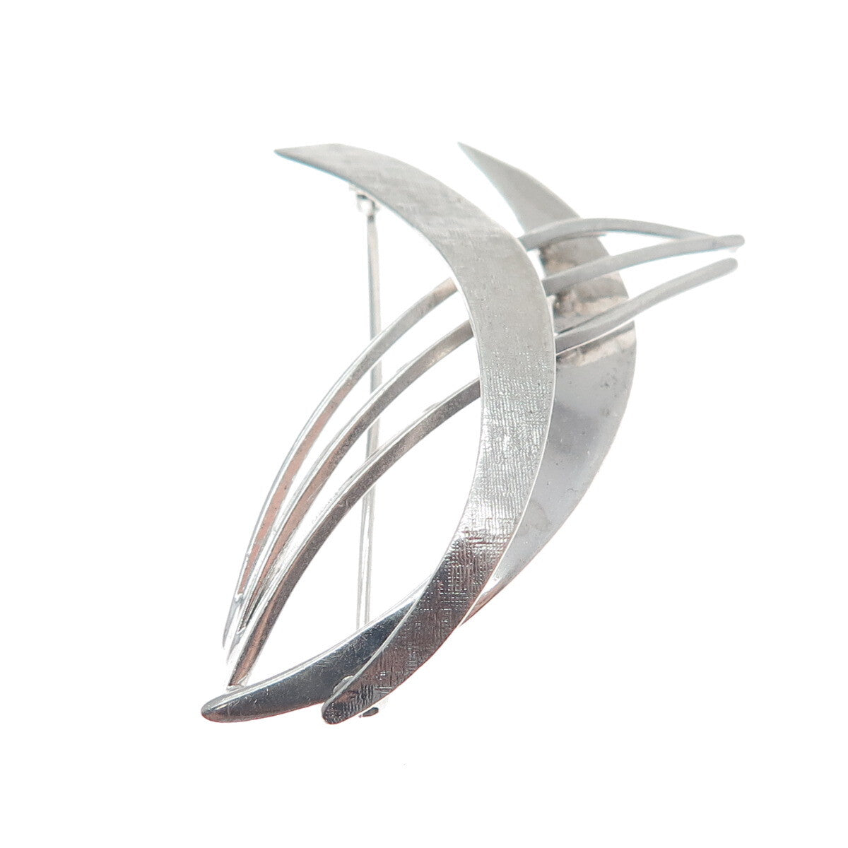 VD VAN DELL 925 Sterling Silver Antique Art Deco Floral Pin Brooch
