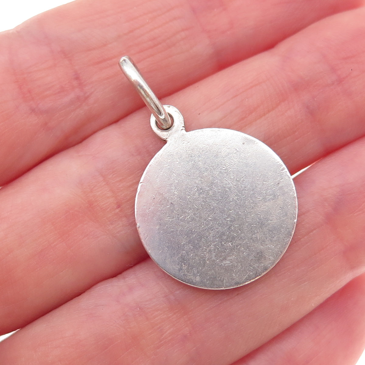 Tiffany & Co. 925 Sterling Silver Vintage Round Tag Charm Pendant