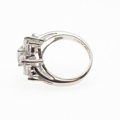 925 Sterling Silver Princess-Cut Sparkle Ring Size 5.25