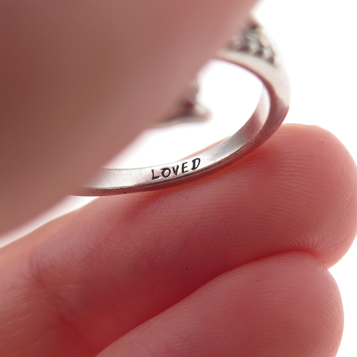 Pandora 925 Sterling Silver Round-Cut C Z Loved Sparkling Arrow Ring Size 5.25