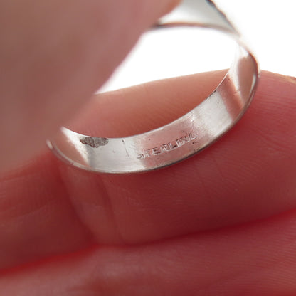 925 Sterling Silver Vintage Classic Wedding Band Ring Size 5.5