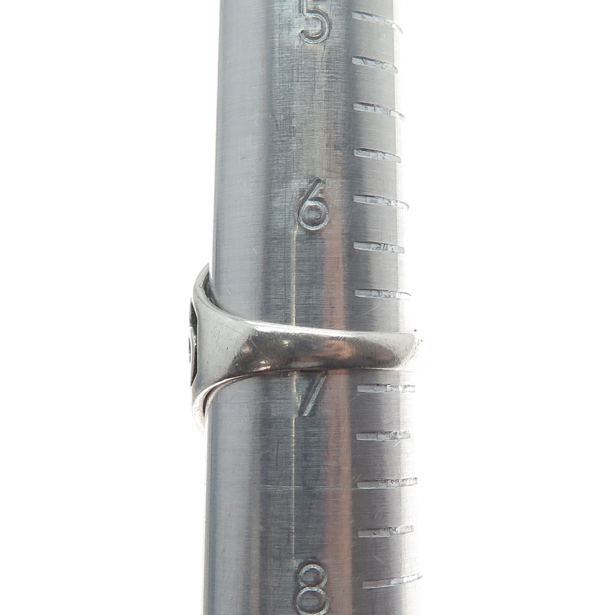 925 Sterling Silver Vintage Swirl Oxidized Ring Size 7