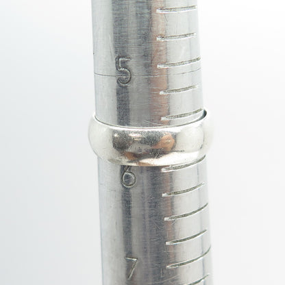 J.D. SCHLANG CO. 925 Sterling Silver Vintage Classic Wedding Band Ring Size 6