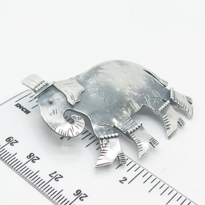 925 Sterling Silver Vintage Danielle Bali Circus Elephant Lapel Pin