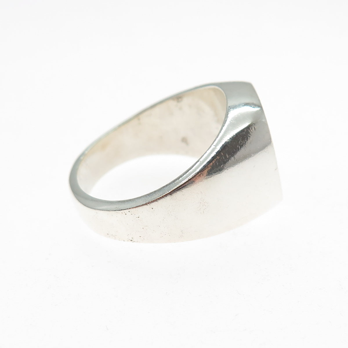 925 Sterling Silver Vintage Mexico Real Black Onyx Signet Ring Size 11