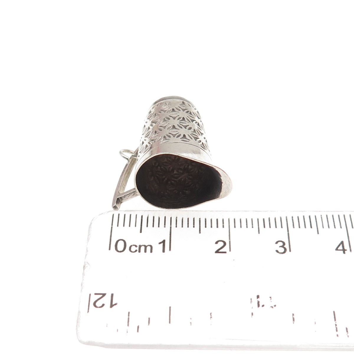 925 Sterling Silver Antique China Pitcher Oxidized 3D Mini Charm Pendant