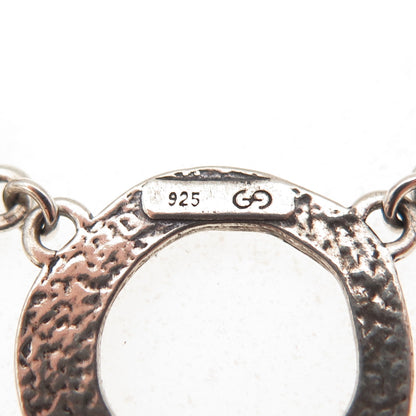 Golan Goldex 925 Sterling Silver Vintage Modernist Oxidized Chain Necklace 18"