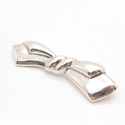 925 Sterling Silver Vintage Bow Pin Brooch