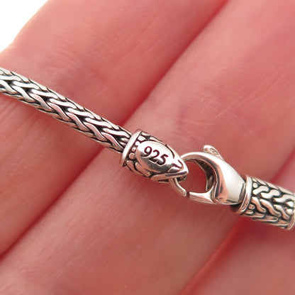 John Hardy 925 Sterling Silver Vintage Classic Chain Heart Charm Bracelet 6.5"
