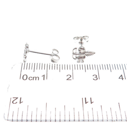 925 Sterling Silver Cupid Stud Earrings