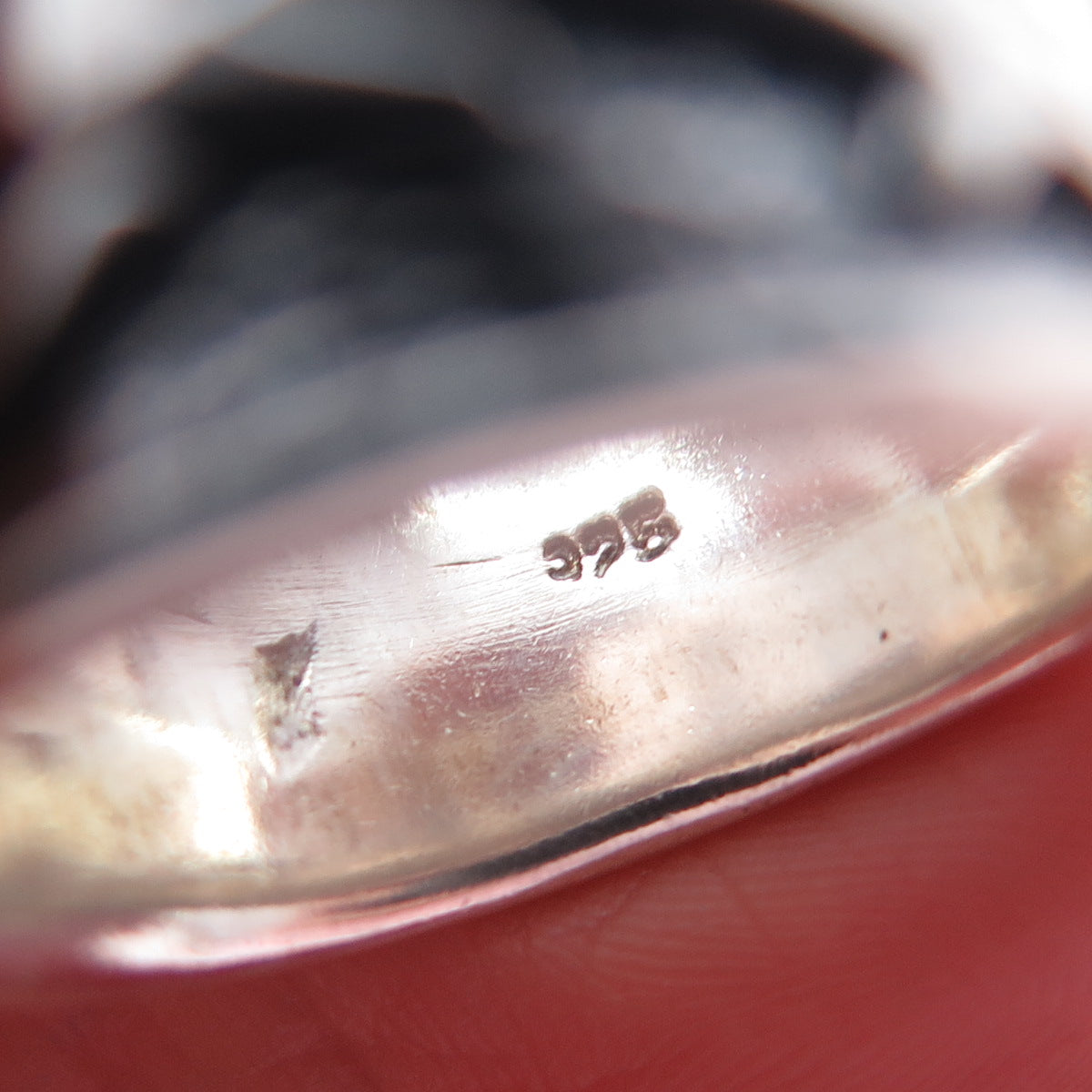 925 Sterling Silver Vintage Modernist Oxidized Biker Ring Size 7.75