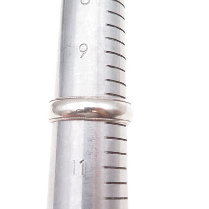 Seta 925 Sterling Silver Vintage Wedding Oxidized Band Ring Size 10.25