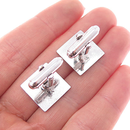 925 Sterling Silver Vintage Square Cufflinks