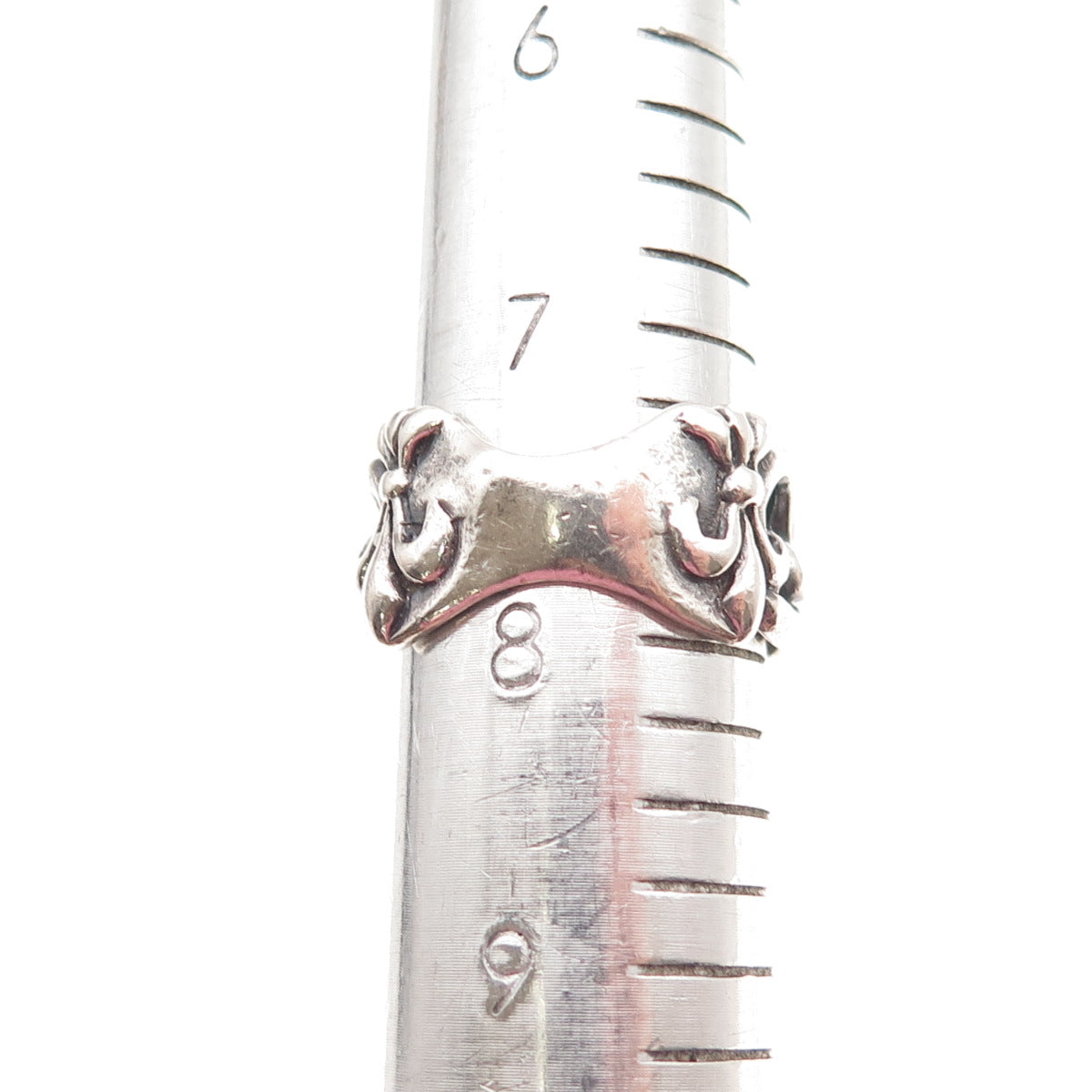 Chateau D’Argent Sterling Silver Vintage Fleur de Lis Oxidized Ring Size 7.75