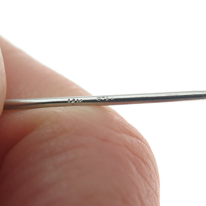 14K Yellow Gold & 925 Sterling Silver Vintage Puffy Twisted Pin Brooch