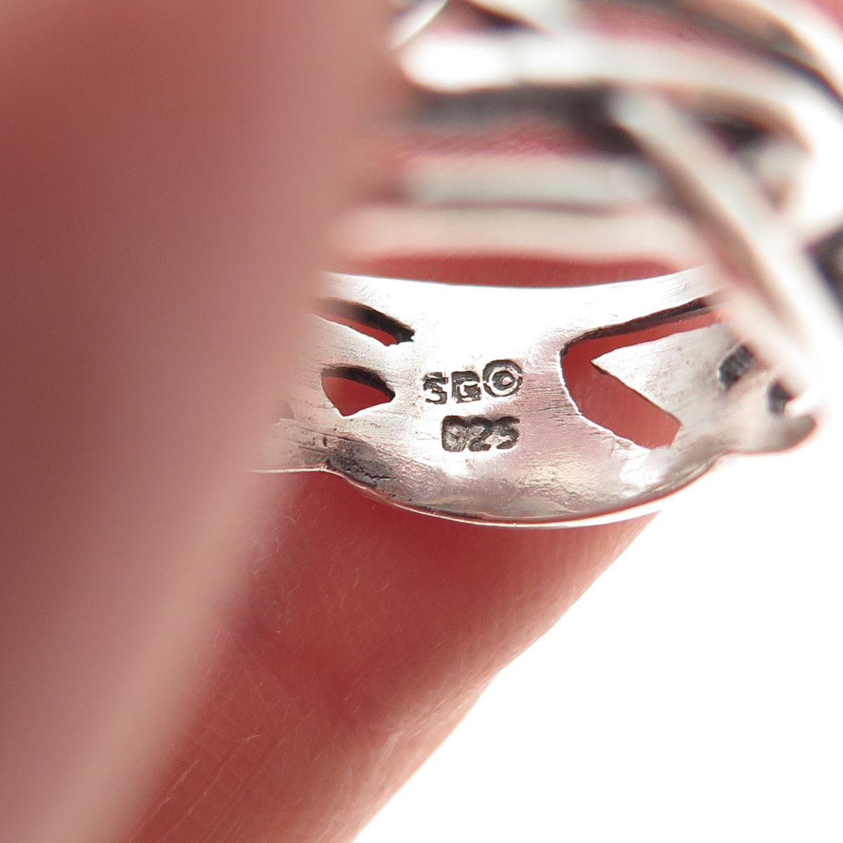 Sidney Evan 925 Sterling Silver Vintage Celtic Oxidized Band Ring Size 5.75