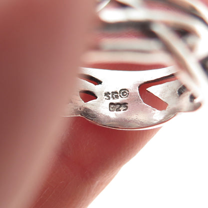 Sidney Evan 925 Sterling Silver Vintage Celtic Oxidized Band Ring Size 5.75