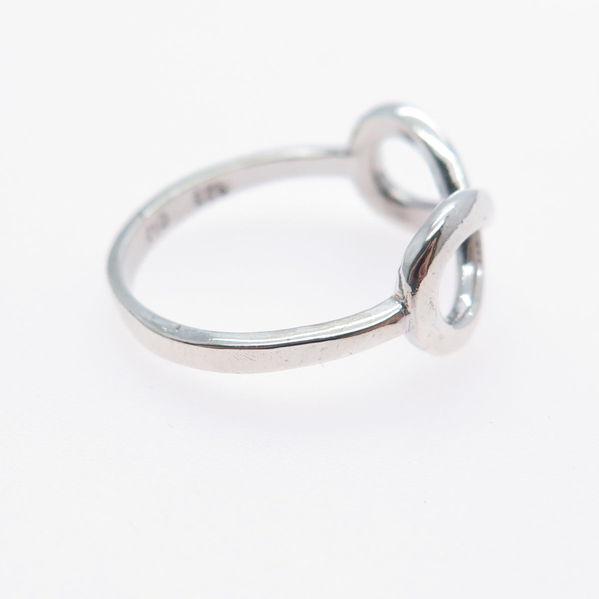 925 Sterling Silver Vintage Infinity Ring Size 5.25